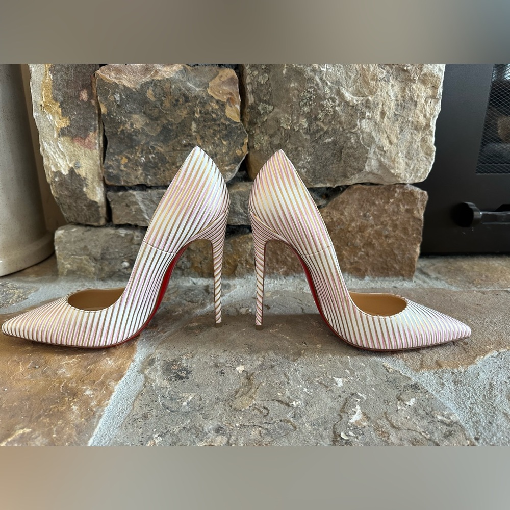 Christian Louboutin So Kate 120mm Painted Leather Red Sole Pumps NEVER WORN 8.5